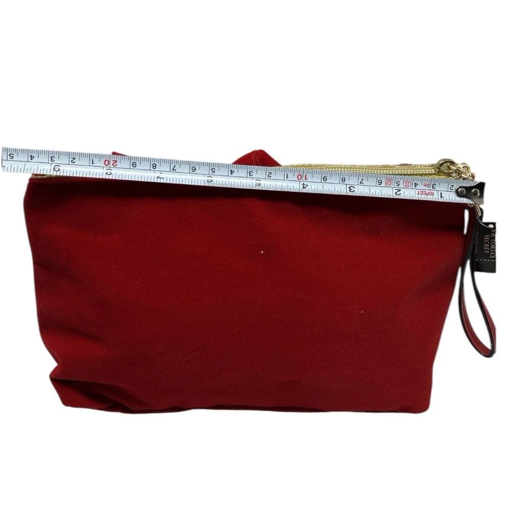 Victoria's Secret Red Velvet Glam Makeup Bag Wristlet Cosmetic‎ Case - Picture 4 of 10
